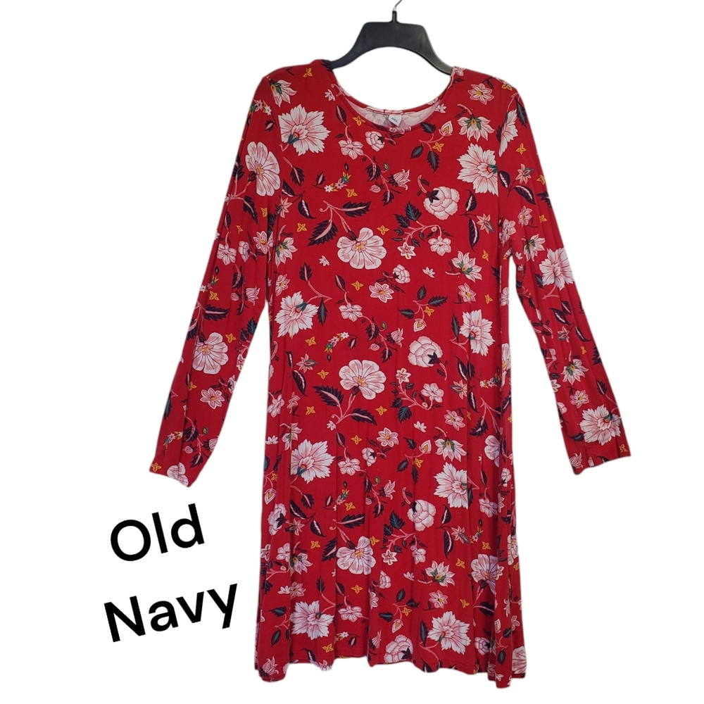 Old Navy Women's Dress Long Sleeve Floral Size L